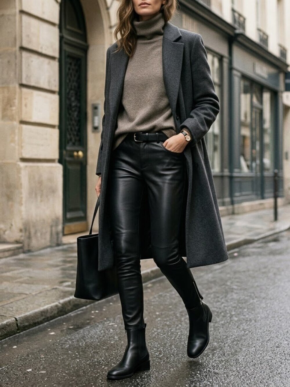 Helmut Lang Lambskin Leather Pants Size 8 Stretch Pull On $1350